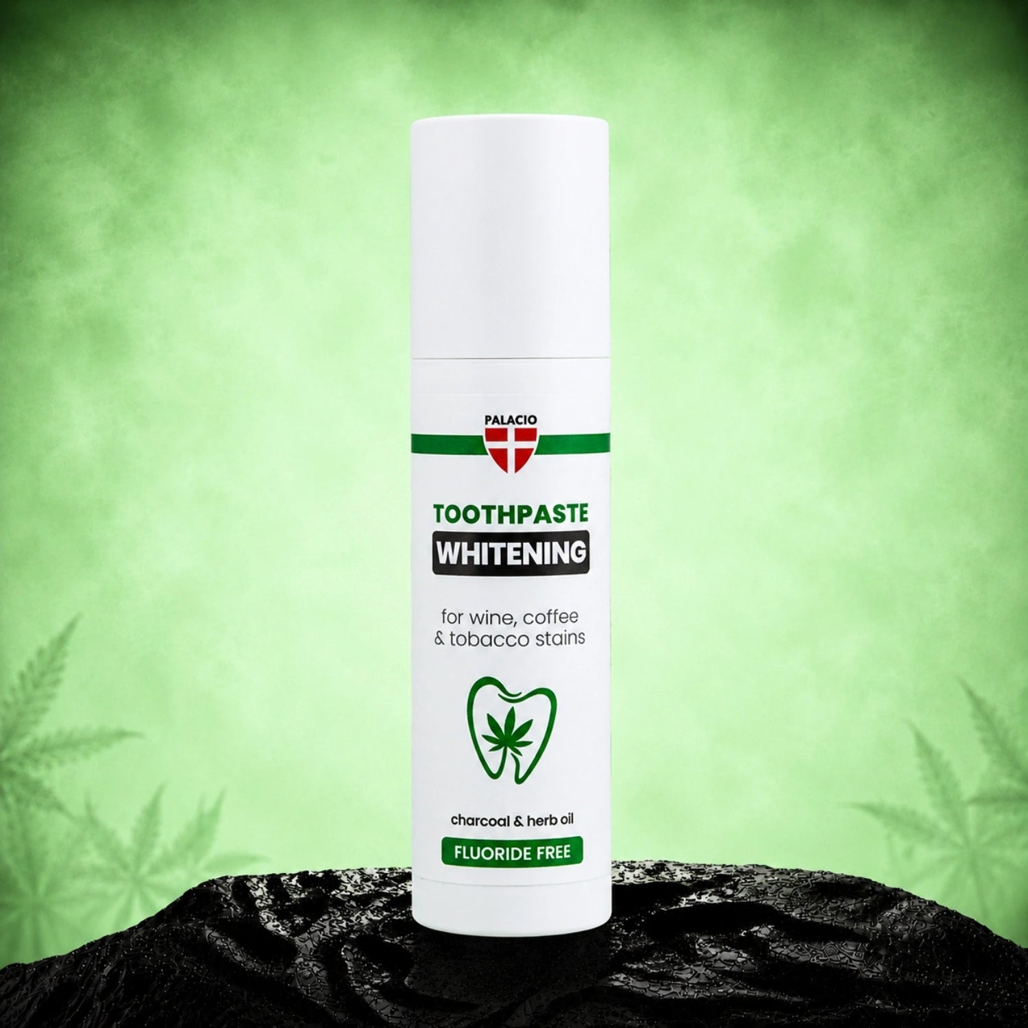 Dentifrice blanchissant à l’huile de chanvre et charbon actif, 75 g - Palacio