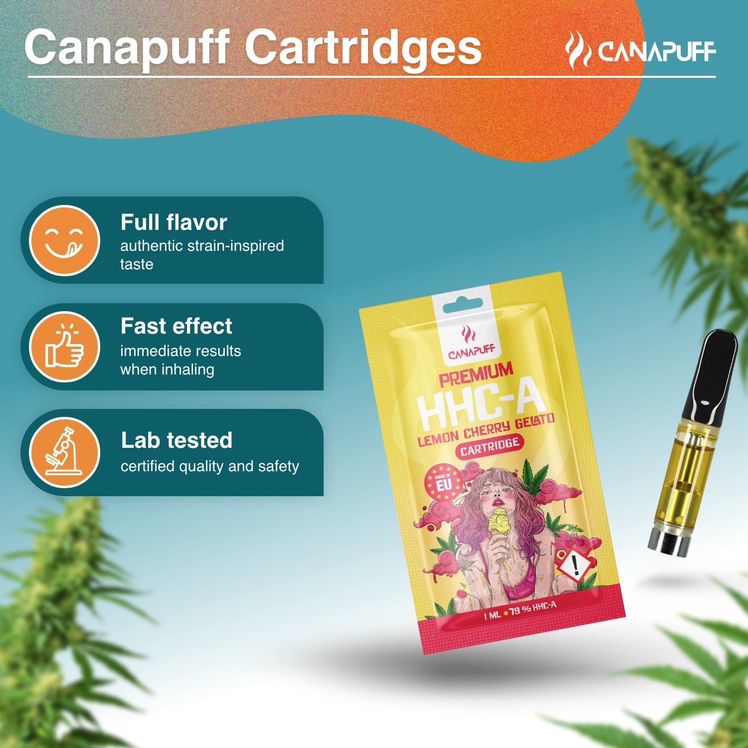 HHC-A Cartouche Lemon Cherry Gelato 79 %