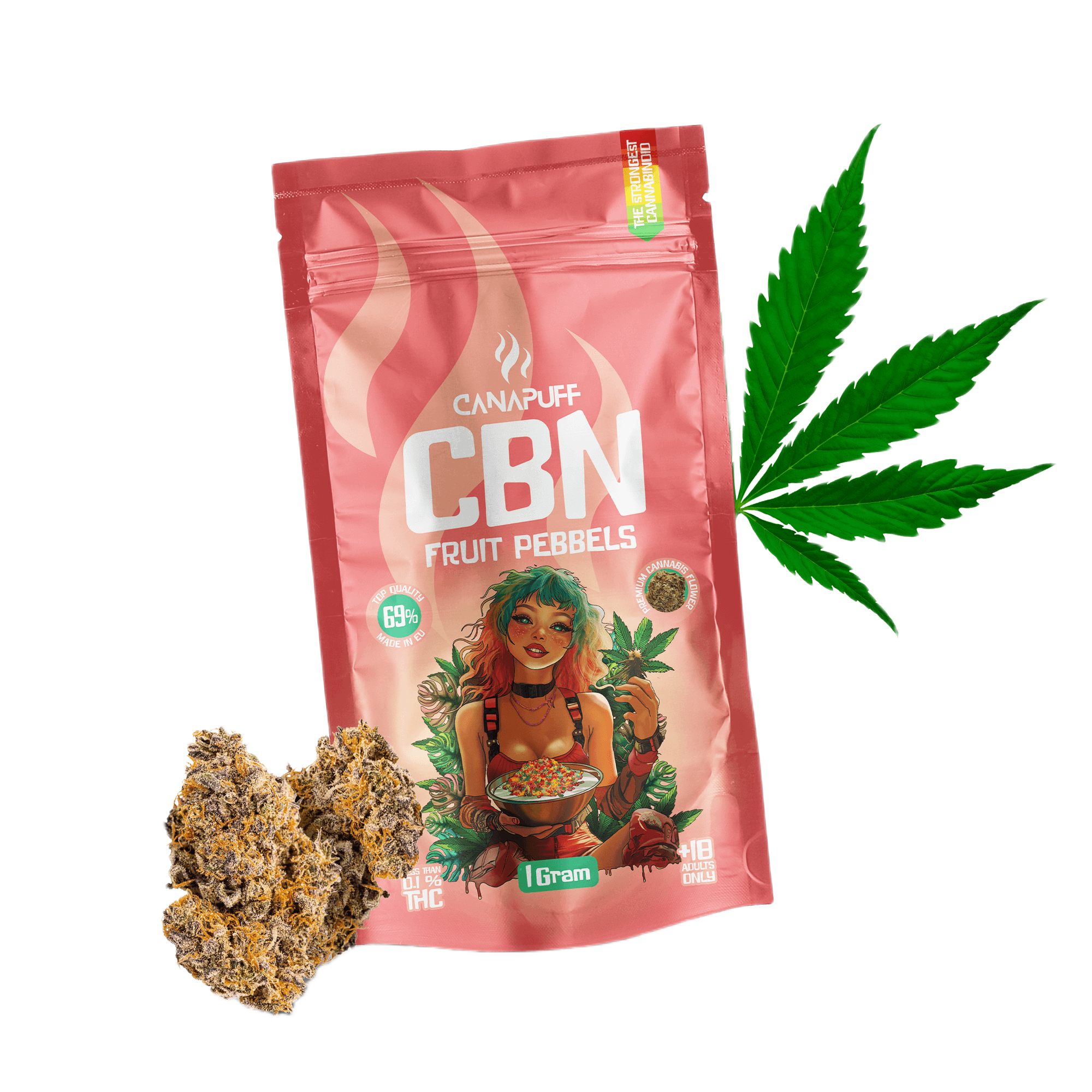CBN Flores Pebbels de fruta 69%