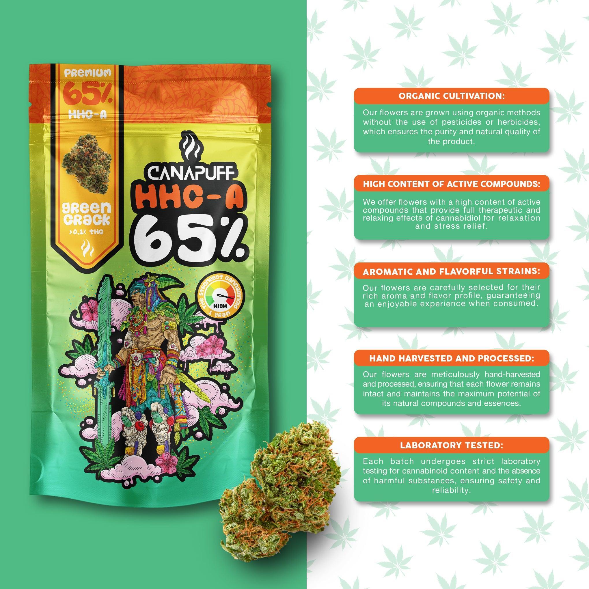 Canapuff - Green Crack 65% - HHC-A цветя-Canapuff