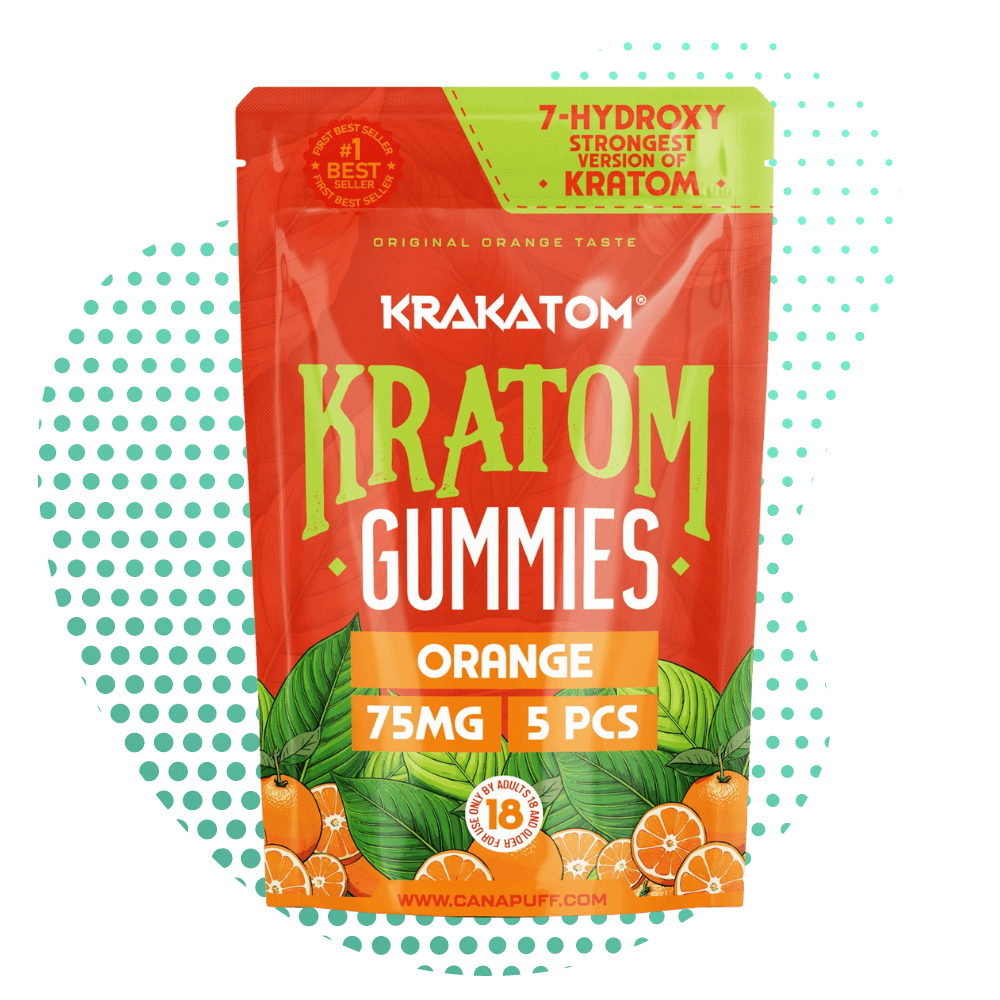 Canapuff - 7 - Υδροξυ Kratom Gummies - Πορτοκάλι Canapuff