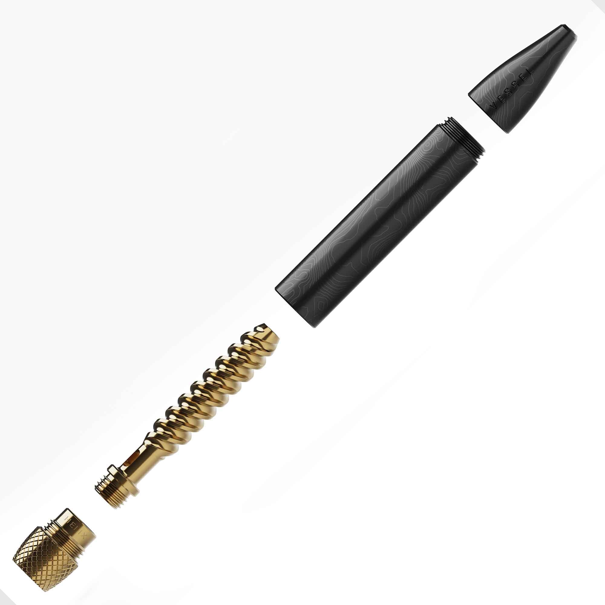 CBD olie Cartridge med gyldent liquid