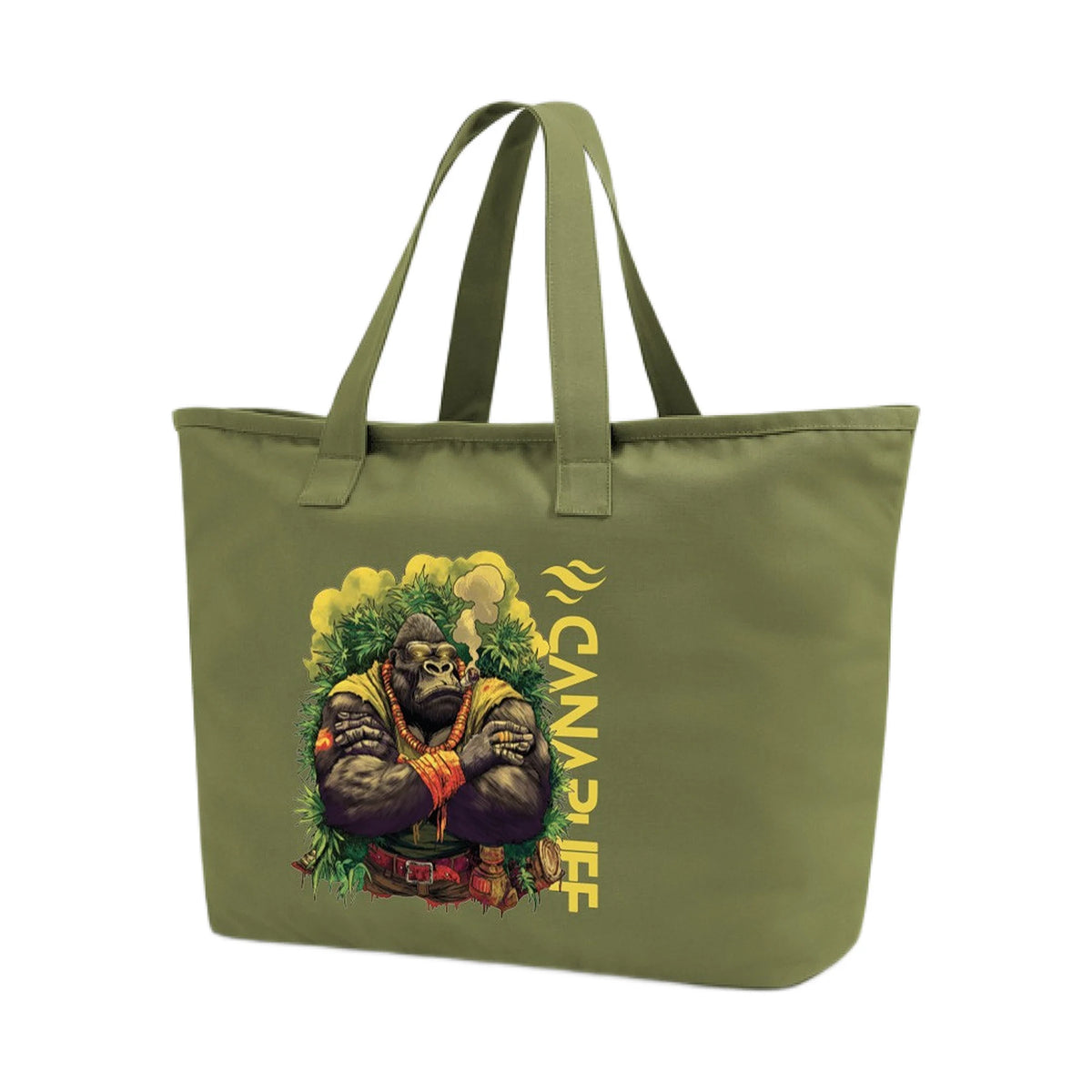 Canapuff bavlněná taška – Gorilla Power – zelená