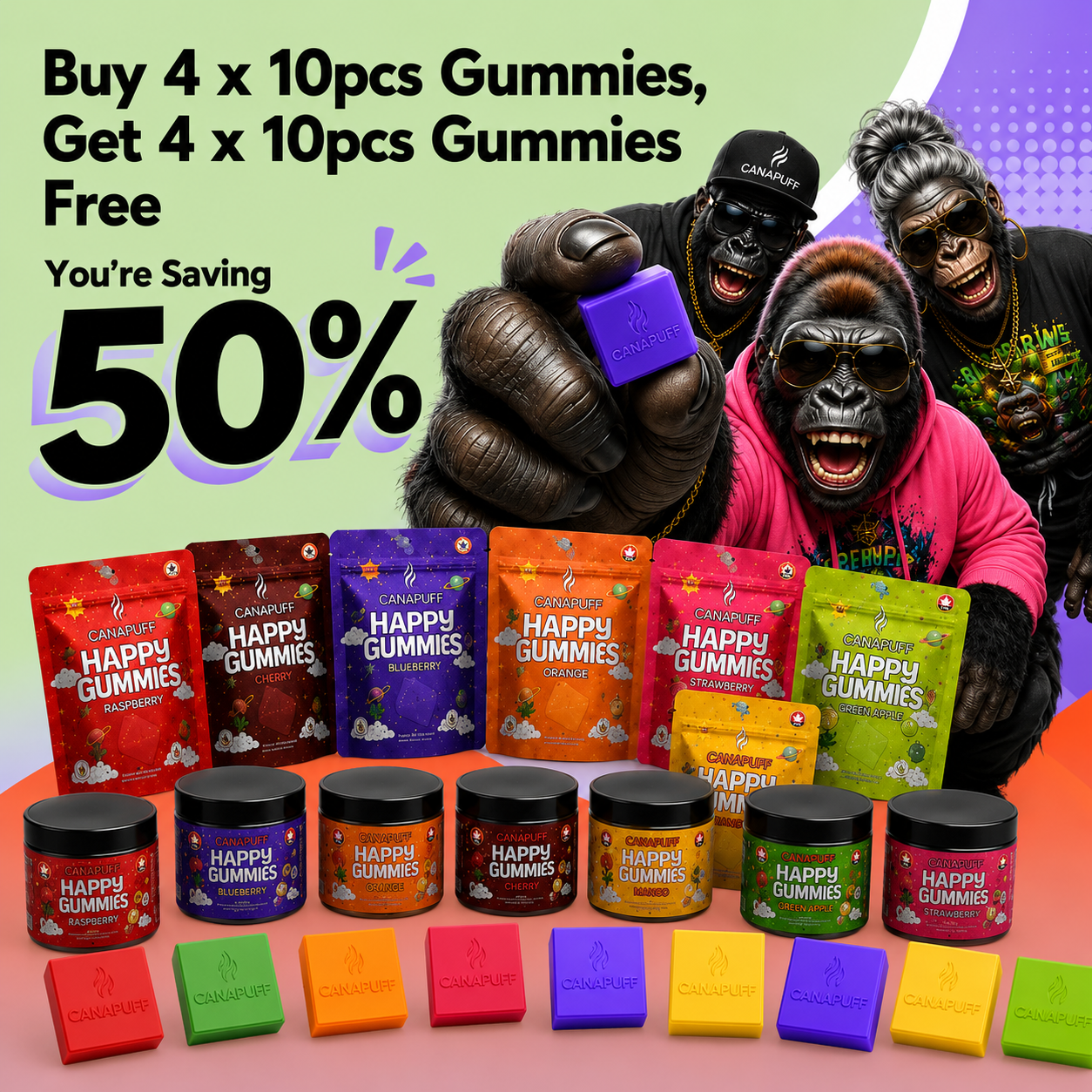Gummy Bundle: Köp 4 få 4 gratis