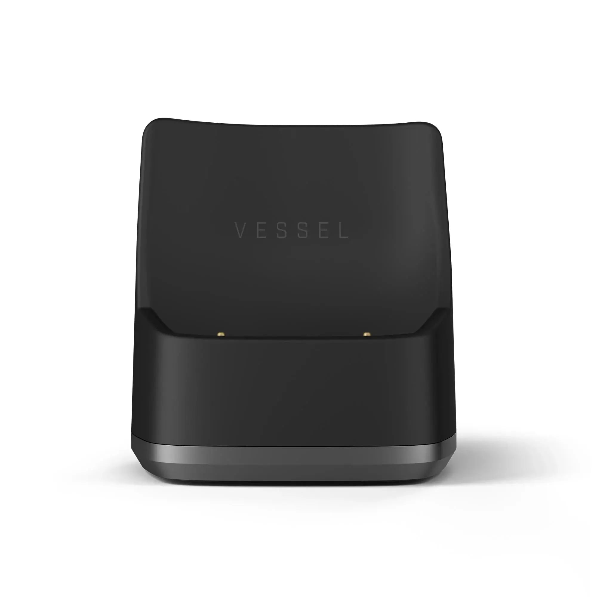 Vista frontal de base cargadora negra para Vaper